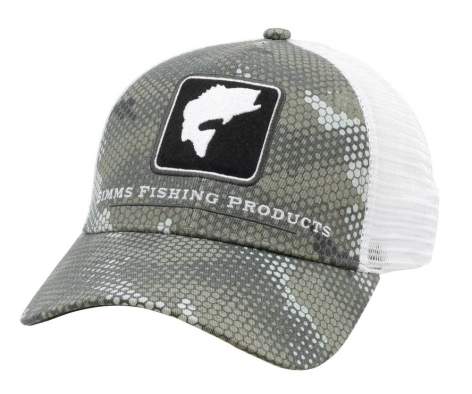 Simms Bass Icon Trucker, Hex Camo Boulder
