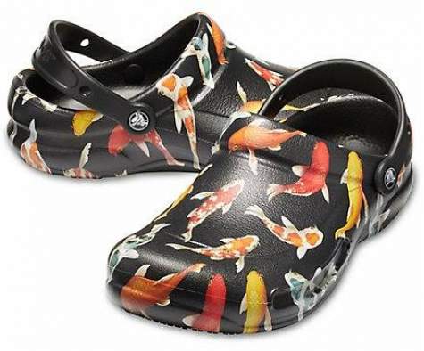 CROCS Bistro Graphic Clog Black-Tangerine