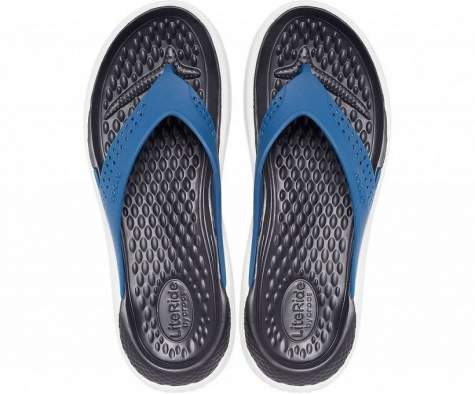 CROCS LiteRide Flip Vivid Blue-Almost White