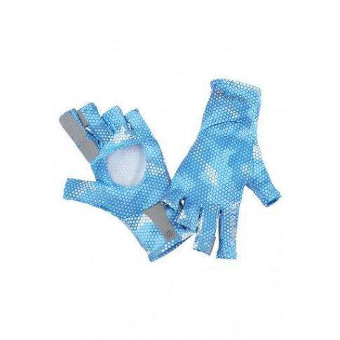 Перчатки Simms Solarflex Sunglove, Hex Camo Sky Blue