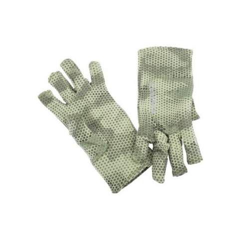 Simms Ultra-Wool Core 3-Finger Liner, Hex Camo Loden