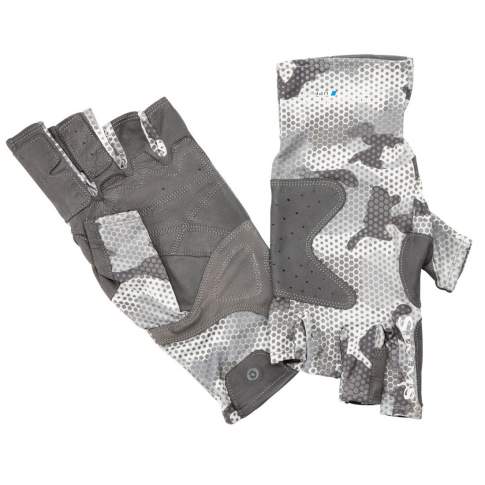 Simms Solarflex Guide Glove, Hex Flo Camo Steel