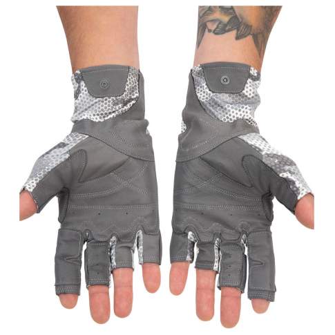 Simms Solarflex Guide Glove, Hex Flo Camo Steel