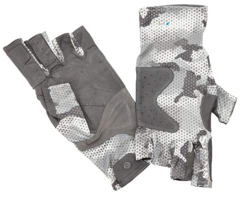 Simms Solarflex Guide Glove, Hex Flo Camo Steel