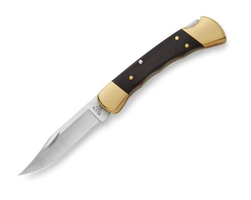 Buck 110 Hunter FG Wood Ebony/Brass, клинок P 9,5 см