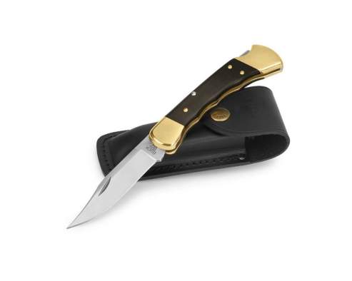 Buck 110 Hunter FG Wood Ebony/Brass, клинок P 9,5 см