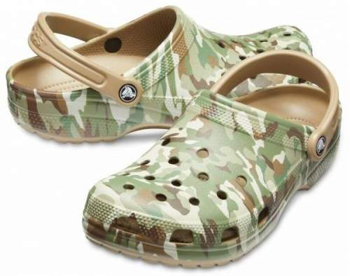 CROCS Classic Graphic II Clog Dark Camo Green-Khaki