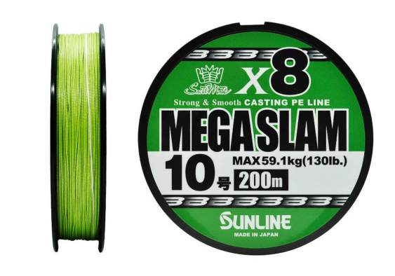 Sunline Saltymate Mega Slam x8 200m #10 PE, Bright Green