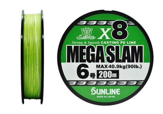 Sunline Saltymate Mega Slam x8 200m #6 PE, Bright Green