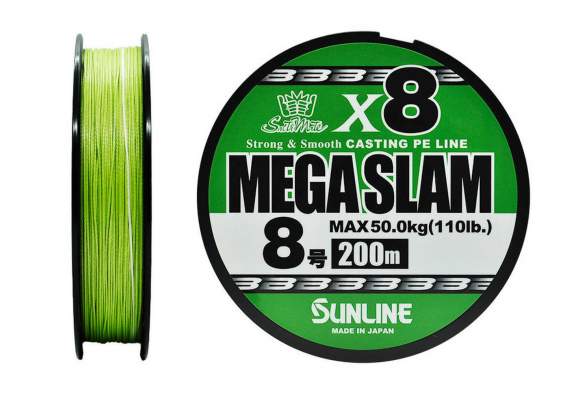 Sunline Saltymate Mega Slam x8 200m #8 PE, Bright Green