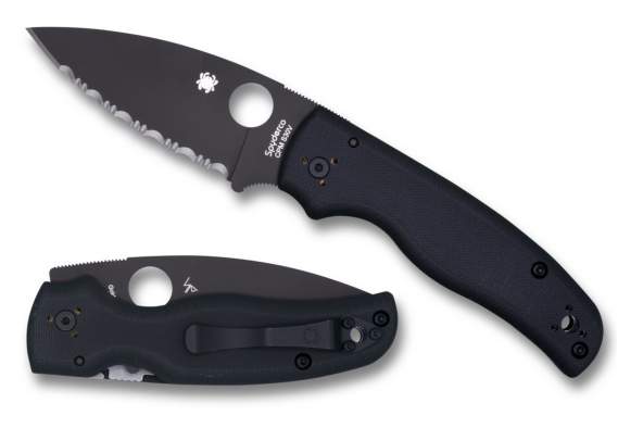 Spyderco Shaman G-10 Black, клинок чёрный S 9,1 см