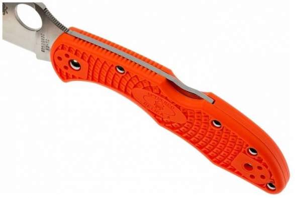 Spyderco Delica 4 Lightweight Flat Ground Orange, клинок P 7,4 см