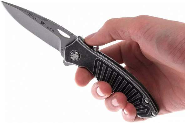 Купить Buck 293 Inertia Spring Assist Aluminum Gray, клинок P 8,3 см Buck 293 Inertia Spring Assist Aluminum Gray, клинок P 8,3 см