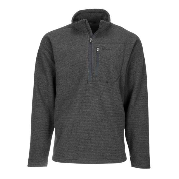 Simms Rivershed Sweater Quarter Zip '20, Carbon