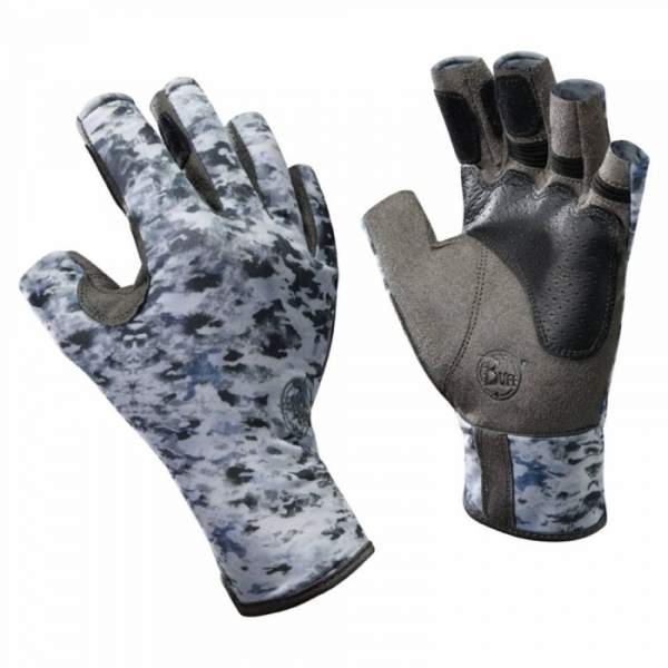 Buff Angler Gloves, L-XL, Fish Camo