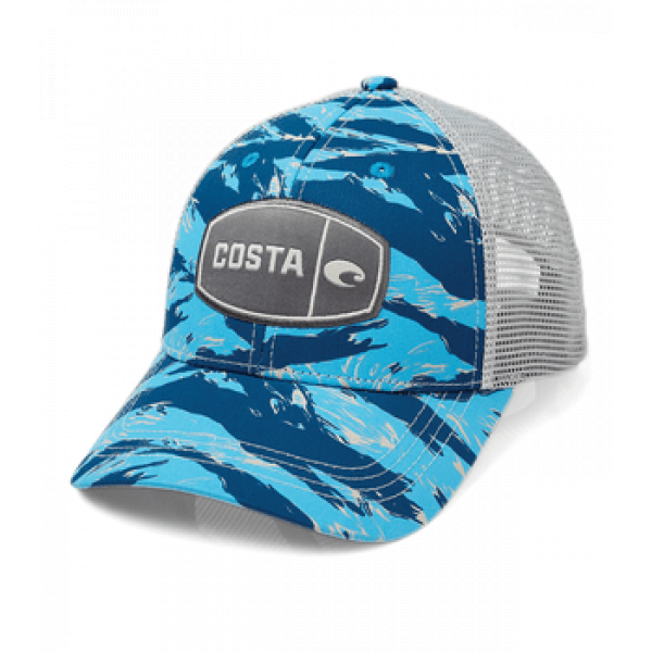Costa Tiger Camo Trucker, Blue