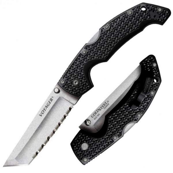 Cold Steel Voyager Large Tanto 4 Point Serrated Edge