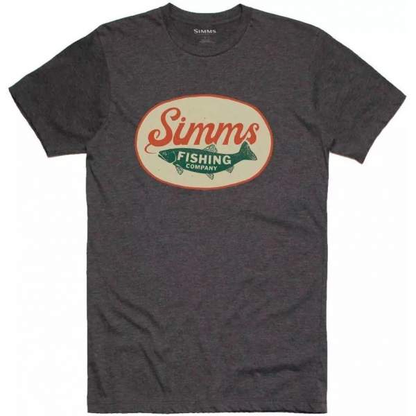 Simms Trout Wander T-Shirt, Charcoal Heather