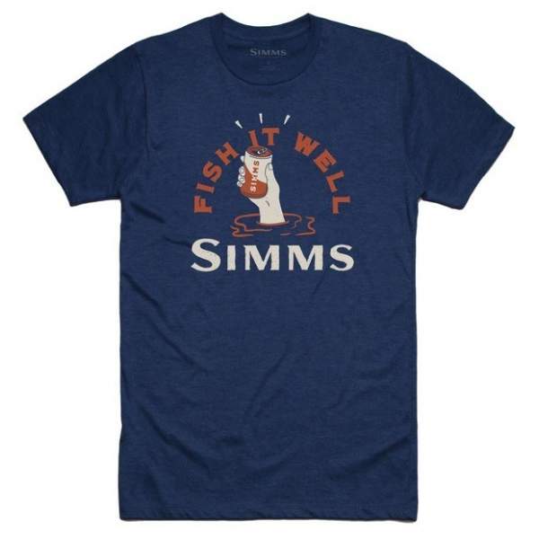Simms Cheers Fish It Well T-Shirt, Navy Heather