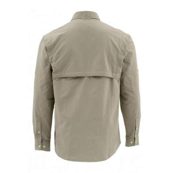 Рубашка Simms Guide LS Shirt - Solid, Dark Khaki