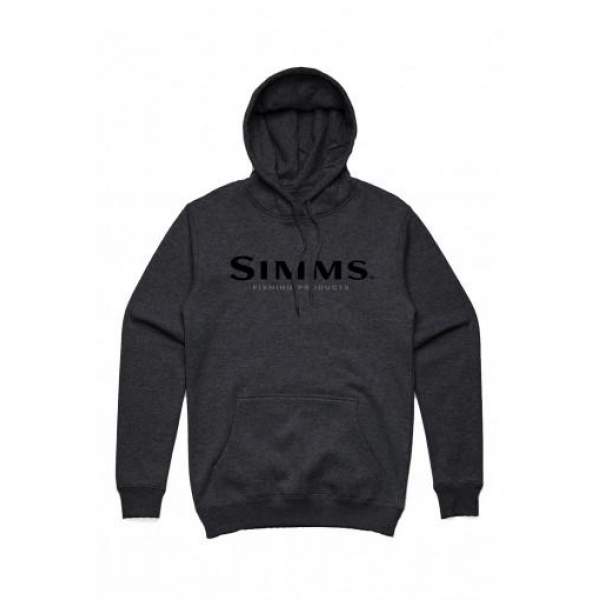 Simms Logo Hoody, Charcoal Heather