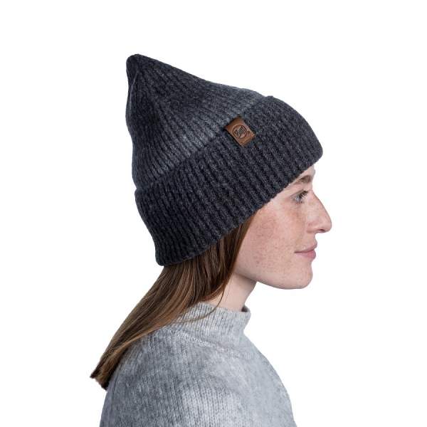 Buff Knitted Hat, Marin Graphite