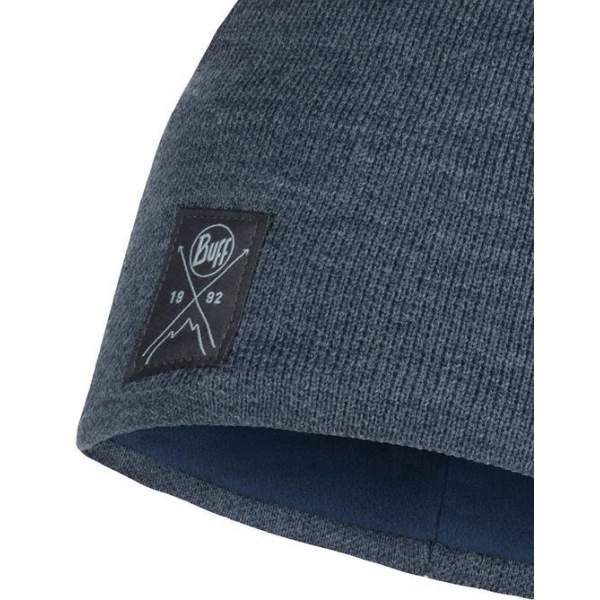 Buff Knitted & Fleece Band Hat, Solid Navy