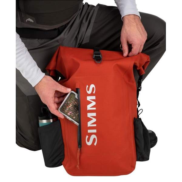 Simms Dry Creek Rolltop Backpack 30L, Simms Orange
