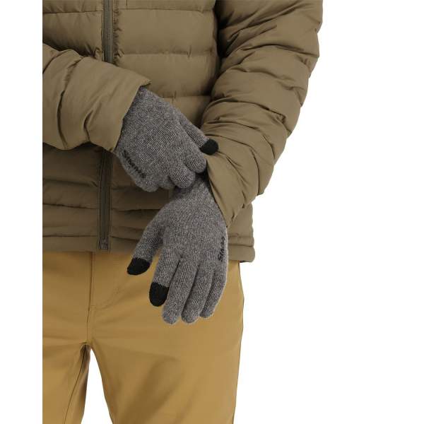 Simms Wool Full Finger Glove, Steel