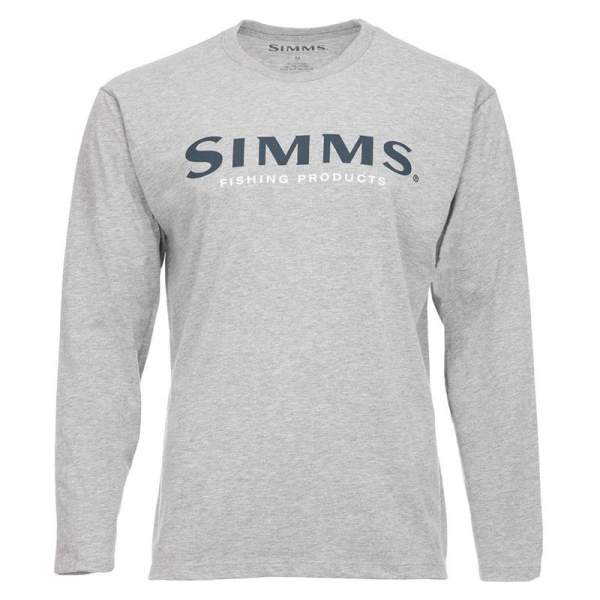 Simms Logo LS Shirt, Grey Heather