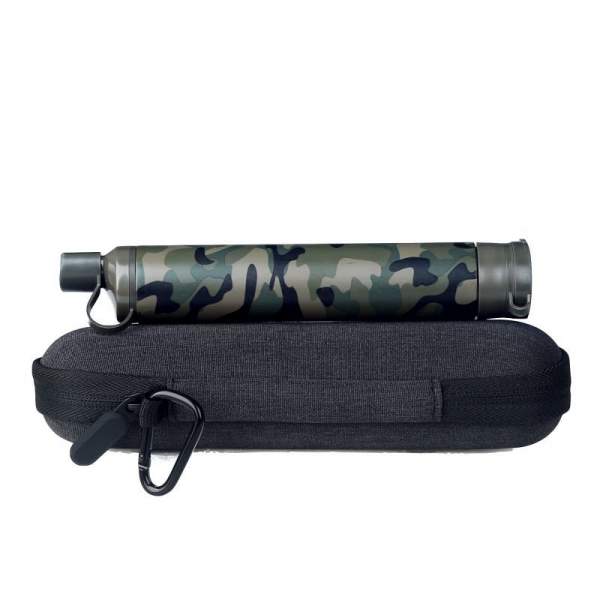 Membrane Solutions WATER FILTER STRAW BLUE 1PK W CARRYING CASE 428909, Camo
