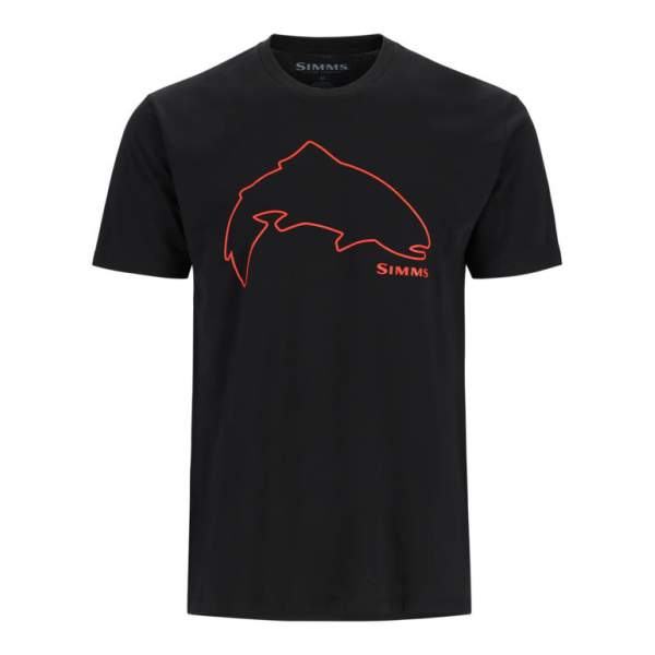 Simms Trout Outline T-Shirt, Black