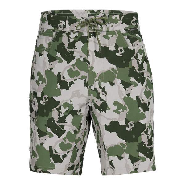 Simms Seamount Board Shorts, Regiment Camo Clover