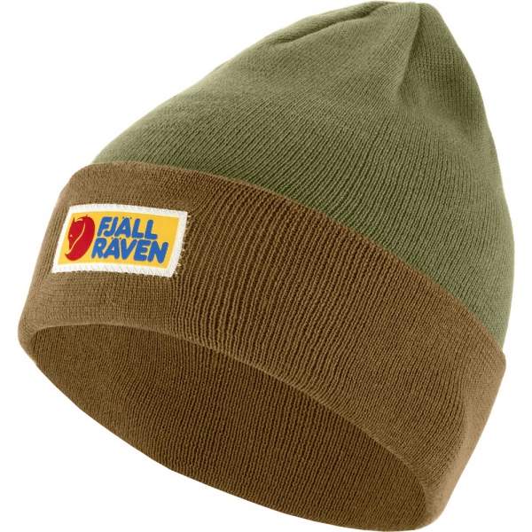 Fjallraven Vardag Classic Beanie, Buckwheat Brown-Laurel Green