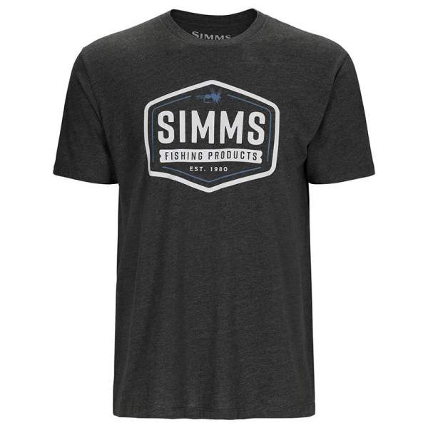 Simms Fly Patch T-Shirt, Charcoal Heather