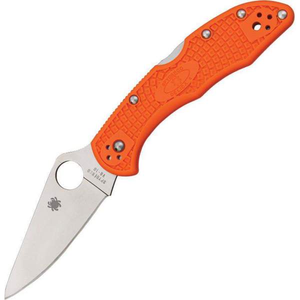 Spyderco Delica 4 Lightweight Flat Ground Orange, клинок P 7,4 см