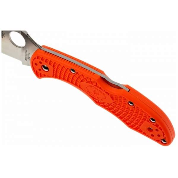 Spyderco Delica 4 Lightweight Flat Ground Orange, клинок P 7,4 см