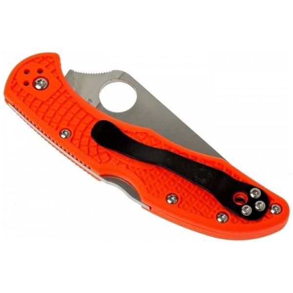 Spyderco Delica 4 Lightweight Flat Ground Orange, клинок P 7,4 см