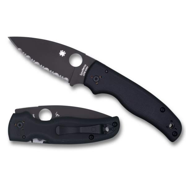 Spyderco Shaman G-10 Black, клинок чёрный S 9,1 см