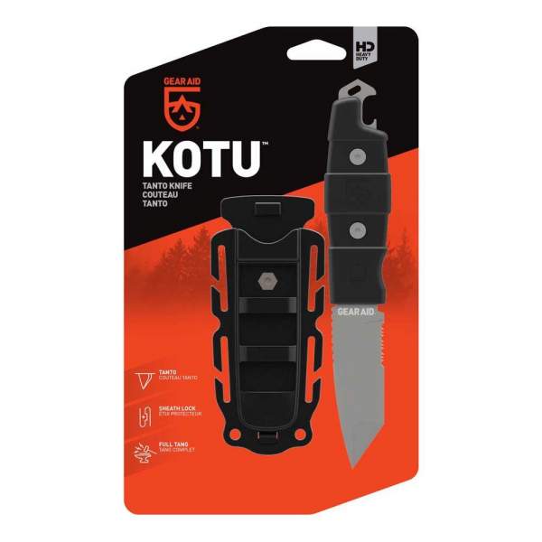 GEAR AID Kotu Tanto Point Knife, Black