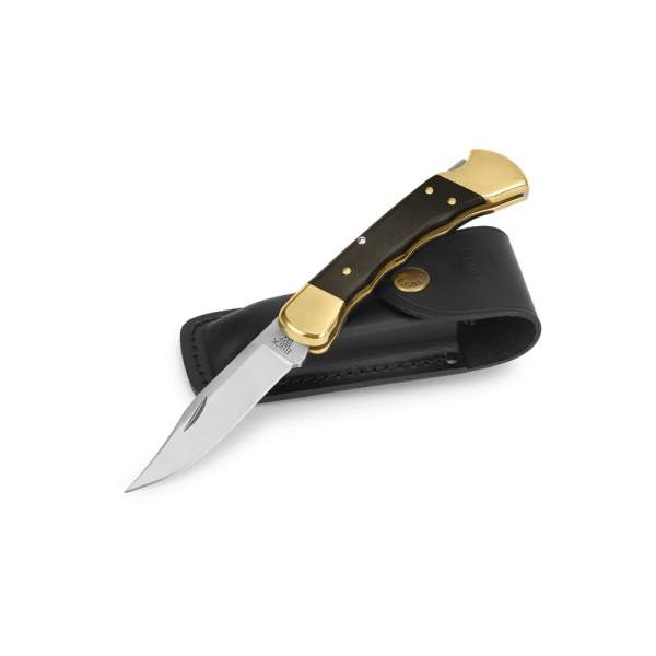 Buck 110 Hunter FG Wood Ebony/Brass, клинок P 9,5 см