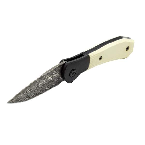 Buck 590 Paradigm Damascus LE 2023 G-10 White, Damascus