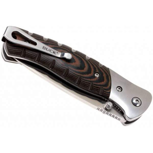 Buck 835 Small Folding Selkirk Micarta Brown/Black