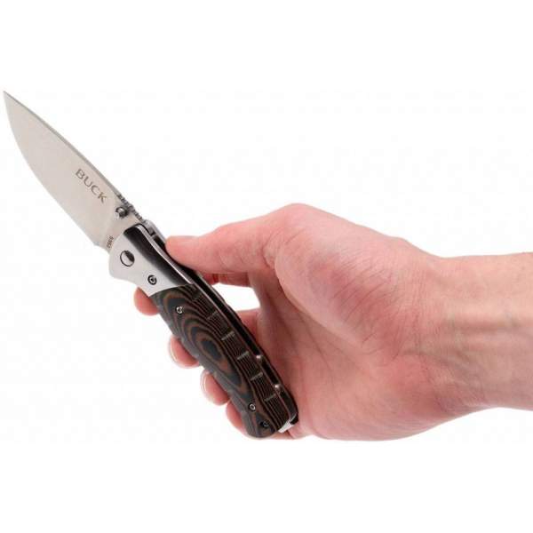 Buck 835 Small Folding Selkirk Micarta Brown/Black