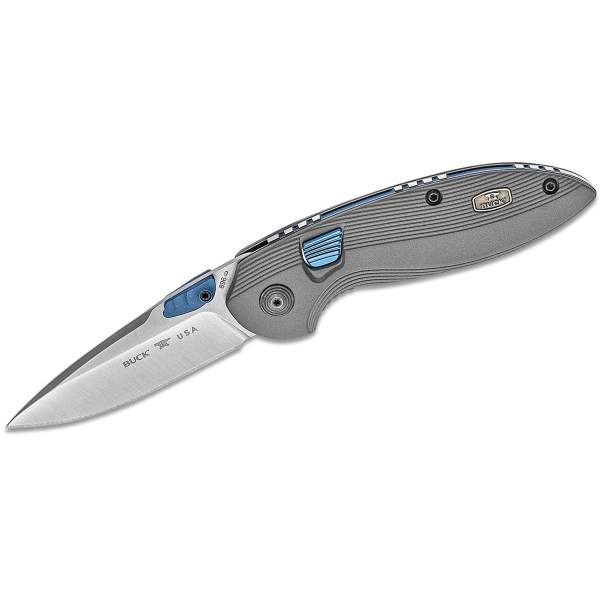 Buck 896 RapidFire Auto Aluminum Gray, клинок P 7,6 см