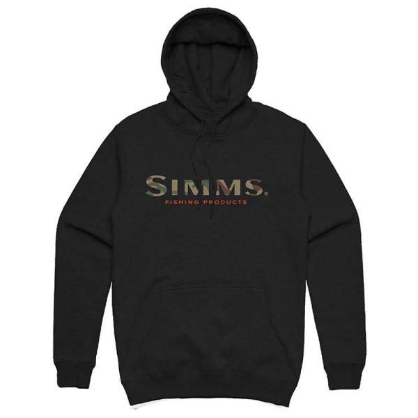 Simms Logo Hoody, Black