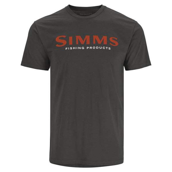 Simms Logo T-Shirt, Simms Orange-Charcoal Heather