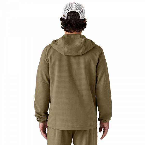 Patagonia R1 TechFace Fitz Roy Trout Hoody, Dark Ash