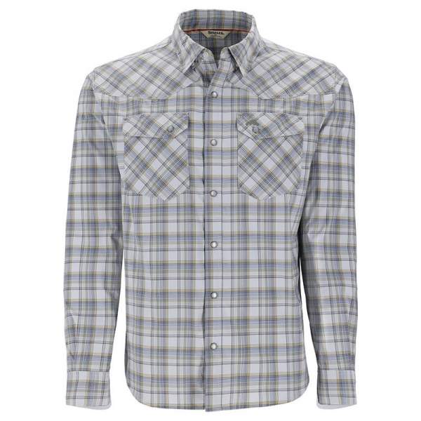 Simms Brackett LS Shirt, Sterling Plaid