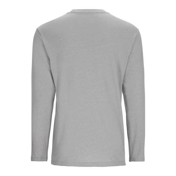 Simms Logo LS Shirt, Cinder Heather